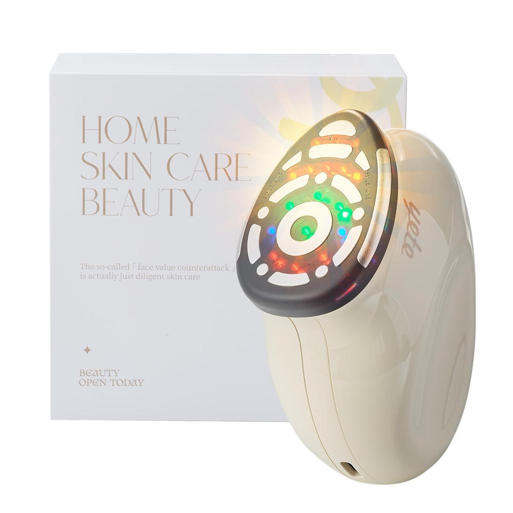 Yete Facial Beauty EMS Facial Beauty 1 Unit 4 Color Light Thermal High Frequency Facial 4 Types of 3 Skin Skin Eye for Home USB Japan Comes with