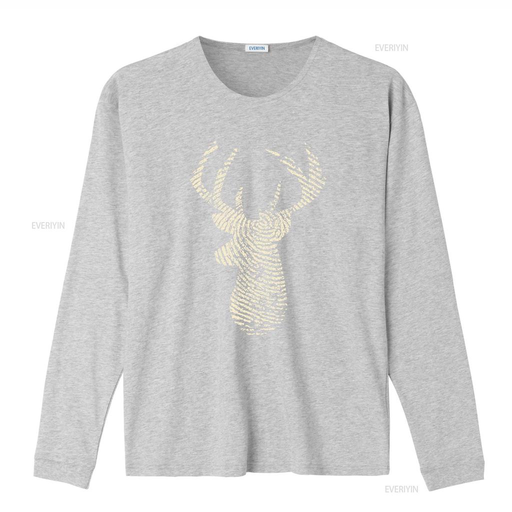 Unisexs Hunting Is Timeless Deer T Shirt S To Xxl Unique Fingerprint Design Forest Natural Style Vintage Washed Graphic Breathable