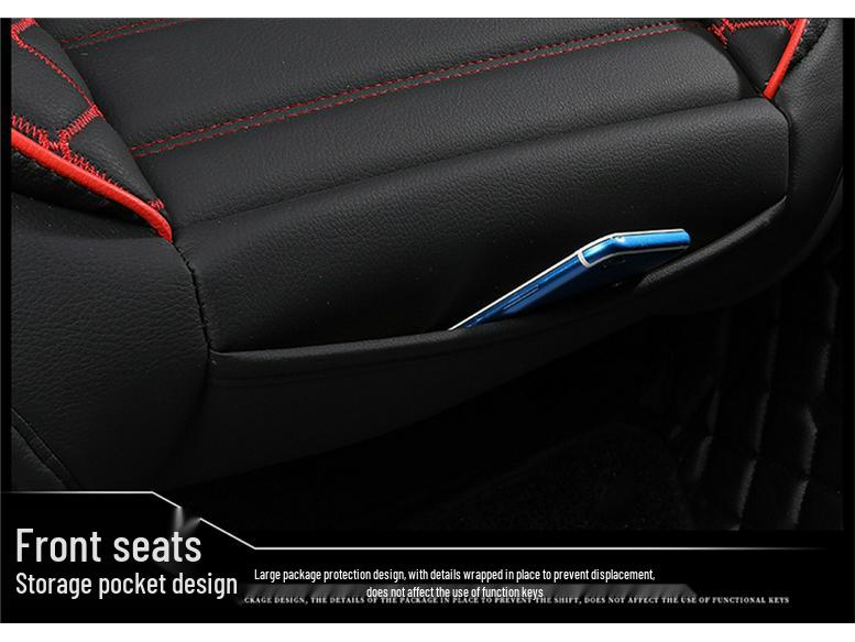 2022 All-Season Full Leather Car Seat Cushion with Fixed Waist Design