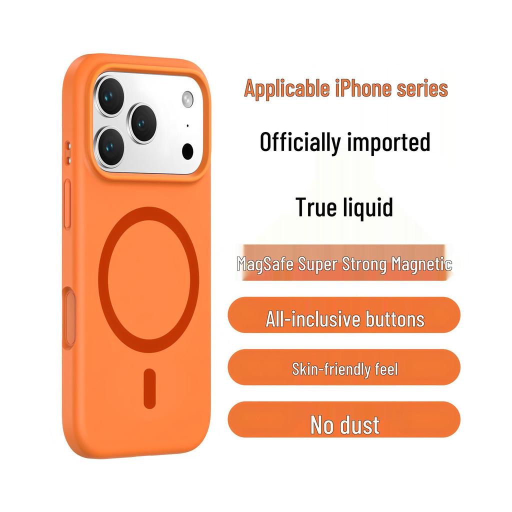 Чехол для iPhone 17 Pro Max / iPhone 16 из жидкого силикона, магнитный, мягкий, ударопрочный