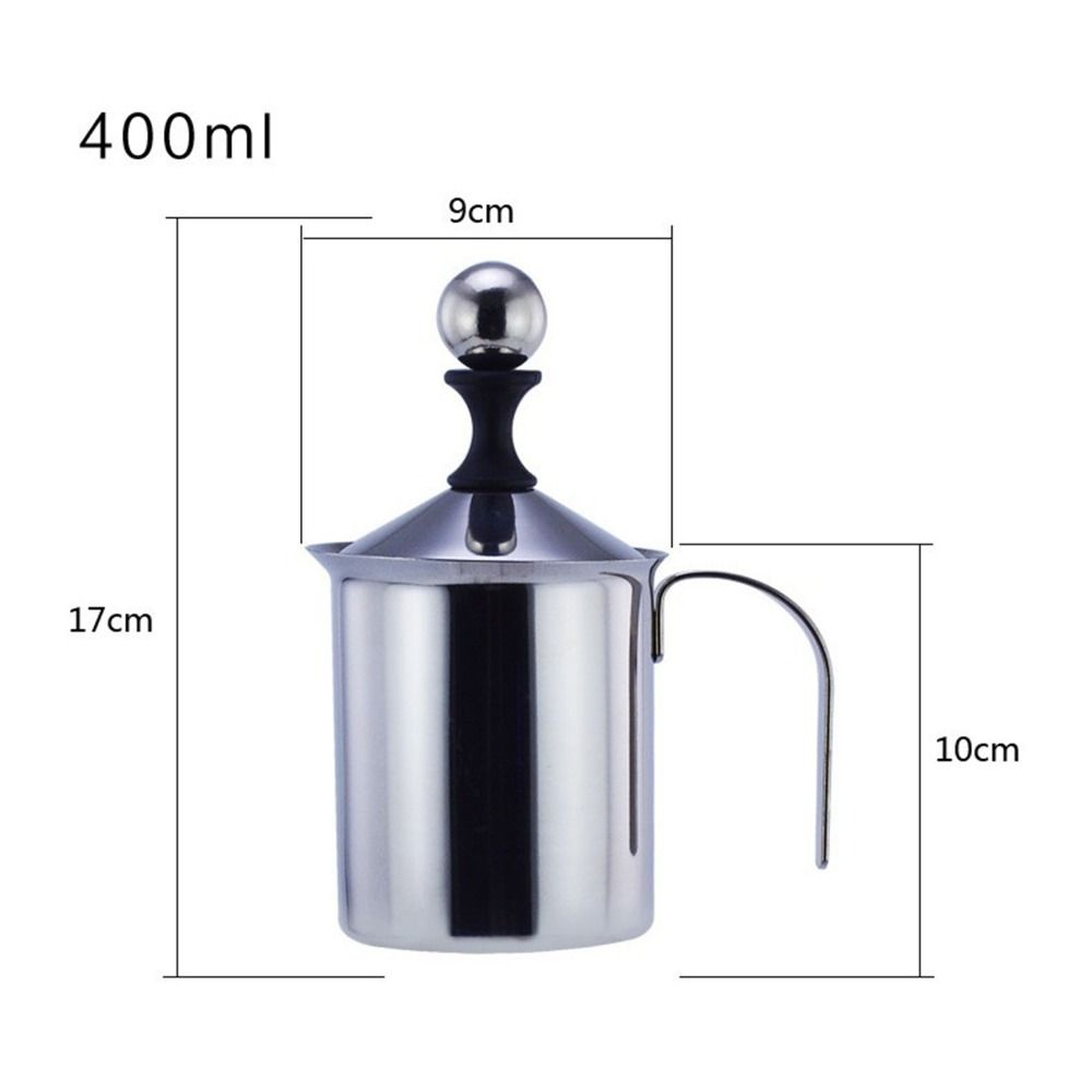 Stainless Steel Manual Milk Creamer Easy Clean Milk Foam Maker Hand Pump Milk Foamer Cappuccino