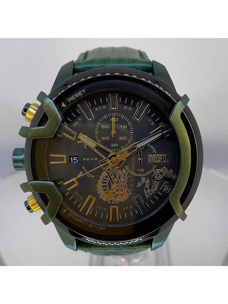 Diesel Мужские кварцевые часы кожаный ремешок циферблат 48 мм DZ4651