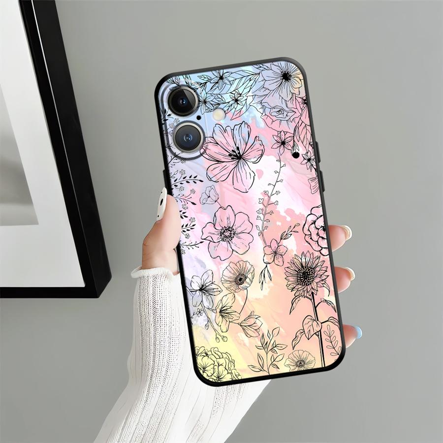 Чехол для Apple iPhone 17 Pro Max 12 11 16 14 13 XR XS MAX Air 15 Pro 7 8 Funda Чехол для телефона Ретро Бабочка Цветок