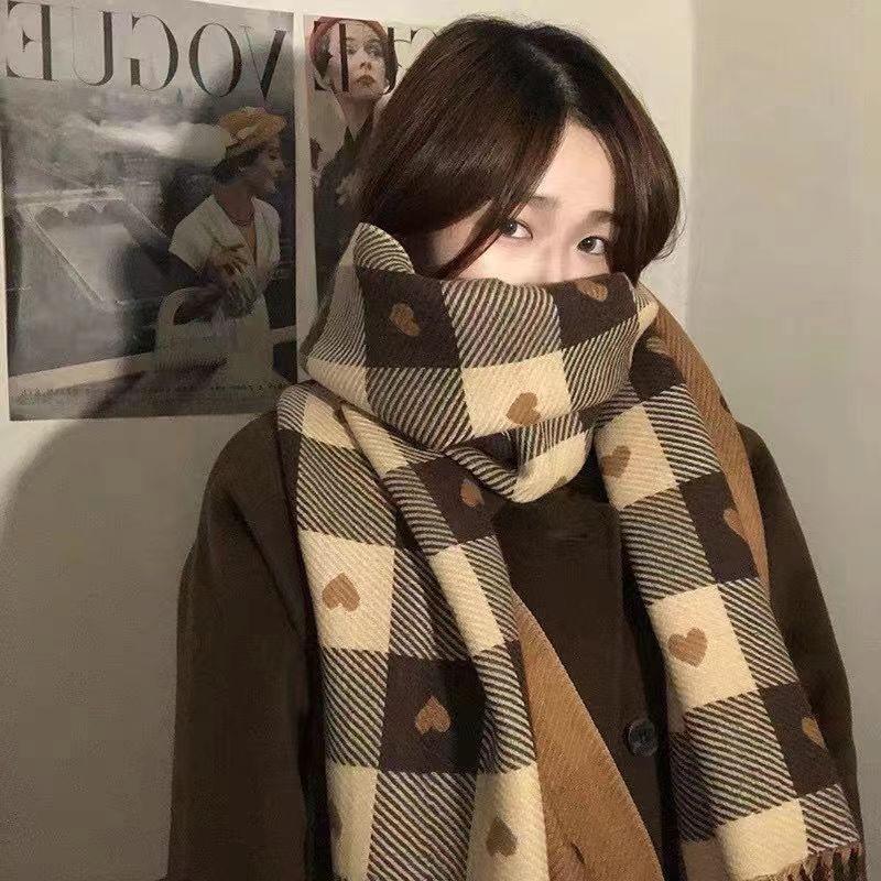 New Winter Scarf Cashmere Brand Women Shawl Luxury Plaid Thick Warm Pashmina Wrap Hijab Foulard Bufanda Female Stoles