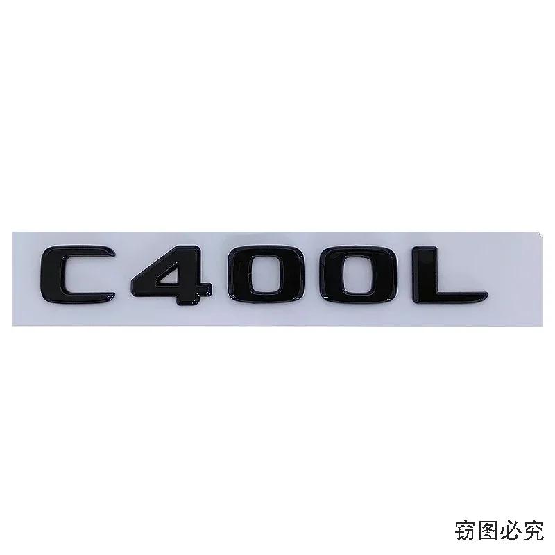New Car Side Sticker Rear Trunk Emblem ABS Badge Decal for Mercedes Benz C200 C300 C400L Auto Body Letters Accessories BC2