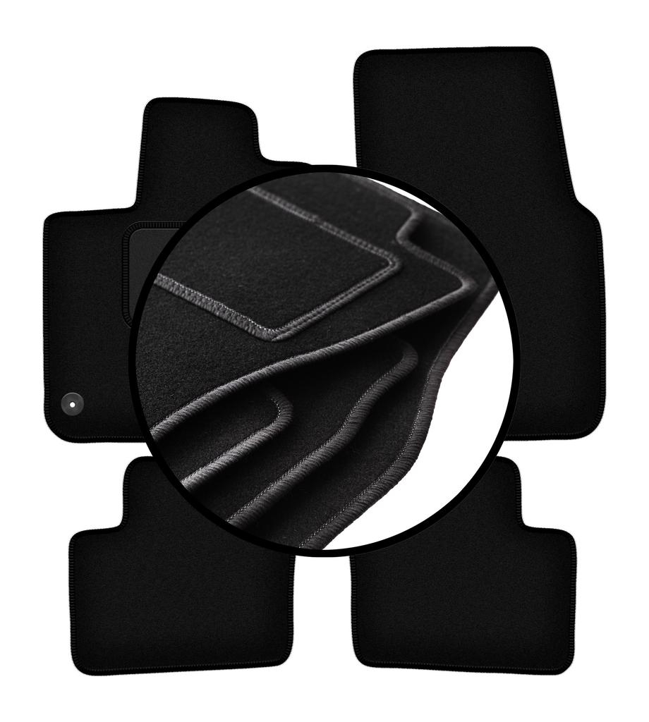 Complete set of velour floor mats for: Smart ForFour II hatchback (2014-)