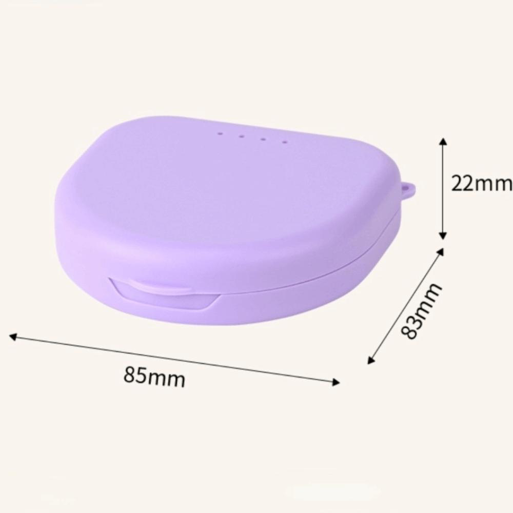 Portable Dental Retainer Case Vent Holes Teeth Retainer Container for Orthodontic Use