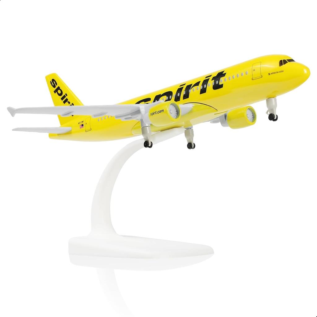 1/300 20 см Модель самолета из сплава Spirit Airways A320 Металлическая литая модель самолета со стойкой и колесами для подарка на авиационную тему или для коллекции