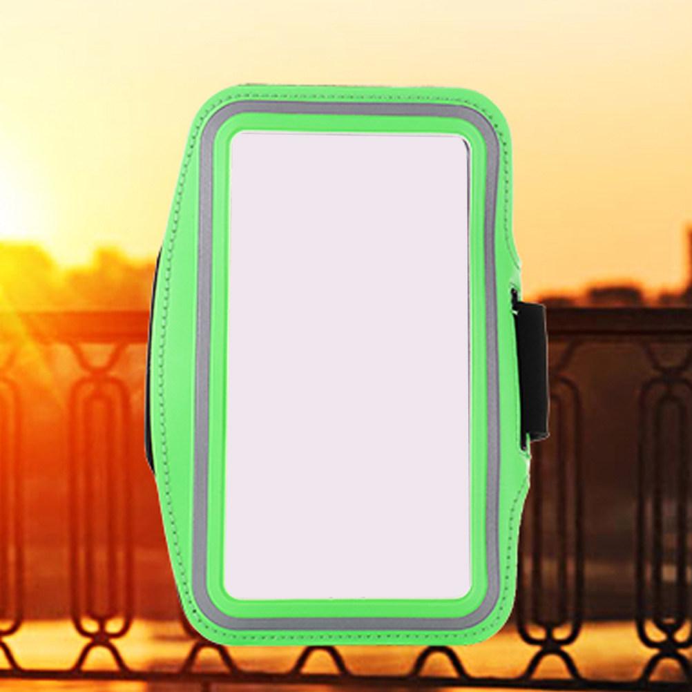 Mobile Phone Arm Belt Cell Phone Armband Green Neoprene Adjustable Strap Outdoor Sports Running Storage Bag 6