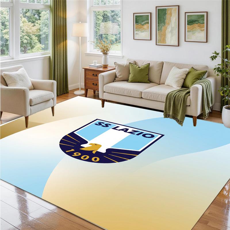 Lazio FC Design Crystal Velvet Rug Soft Decorative Mat for Bedroom Entrance