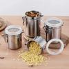 1100/1800 мл Банки для хранения из нержавеющей стали с замком-защелкой, влагозащищенные, для кофейных зерен, ароматизированного чая, кухонный контейнер для хранения продуктов