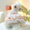 Dog Dress for Small Dogs Floral Girl Puppy Dress Breathable Cute Princess Doggie Dresses Spring Summer Pet Cat Clothes
