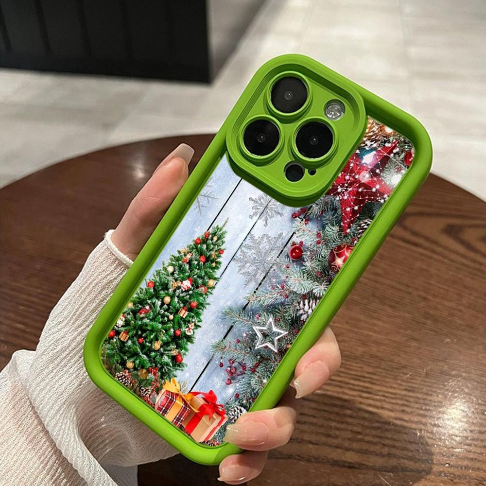 Ae116 Веселого Рождества С Новым годом художественные чехлы для телефонов iPhone 16 14 13 11 Pro Max 15 7 8 6s Plus 12 mini XR XS Max Angel Eye Ladder Защитный чехол