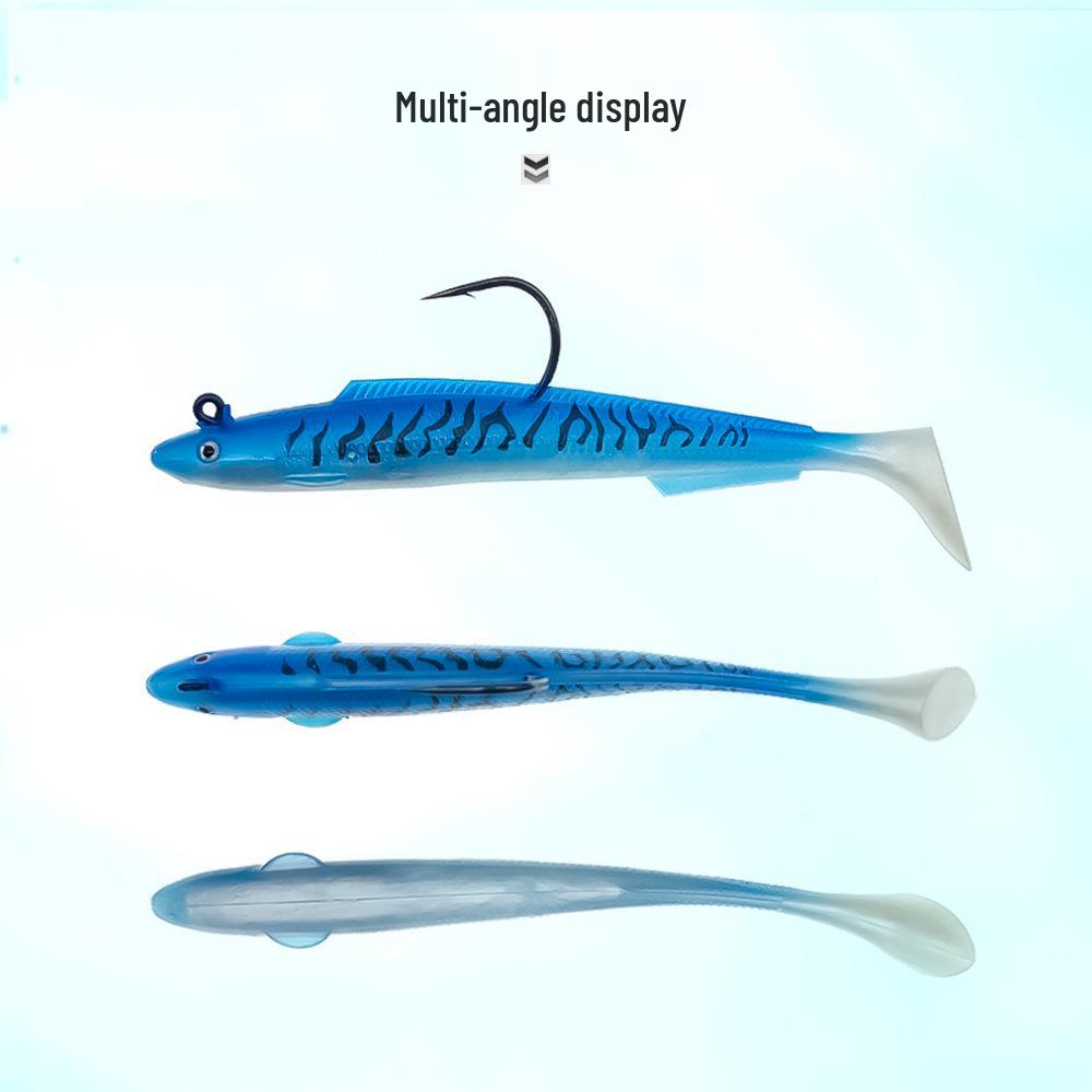 Bionic Soft Fish Lure - Laser Eel Lead-Head Bait, Black Fish Attractor, Available in Five Colors