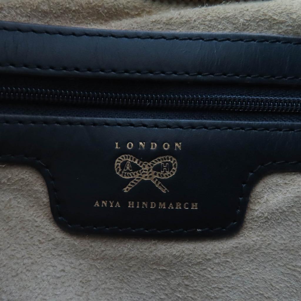 Отличная сумка ANYA HINDMARCH Neeson Hobo Bag Кожа Темно-серая кожа Женская Б/у