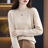 Autumn Winter Women's Knitted Base Sweaters Round Neck Pullover Women Keep Warm Long Sleeves Solid Color Bottoming Shirt Cashmere Commuting Style