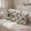 Декоративные наволочки для подушек с 2D цветочным узором Чехол для подушки с узором Подходит для дивана, спальни, автомобиля
