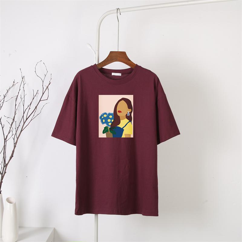 Hirsionsan новая футболка в стиле Харадзюку с графическим принтом, женская футболка из 100% хлопка с короткими рукавами, летний мягкий пуловер большого размера, топ