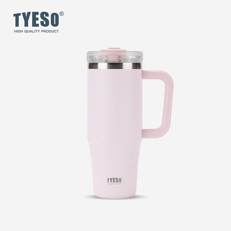 Tyeso Giant Large Capacity Insulated Cup Stainless Steel Car Ice Cup with Straw Cold-Keeping Coffee Cup