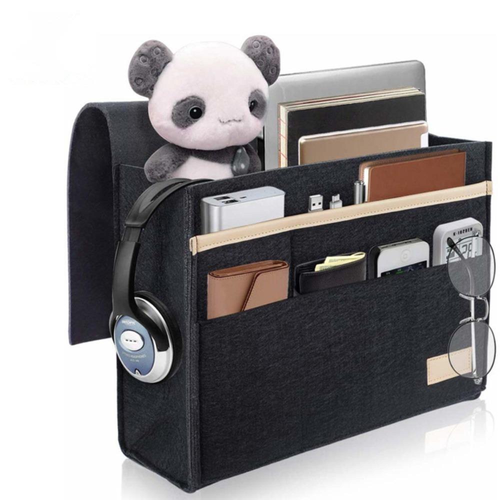 Подвесной прикроватный органайзер с несколькими карманами, экономящий место, держатель для пульта и салфеток, кровать