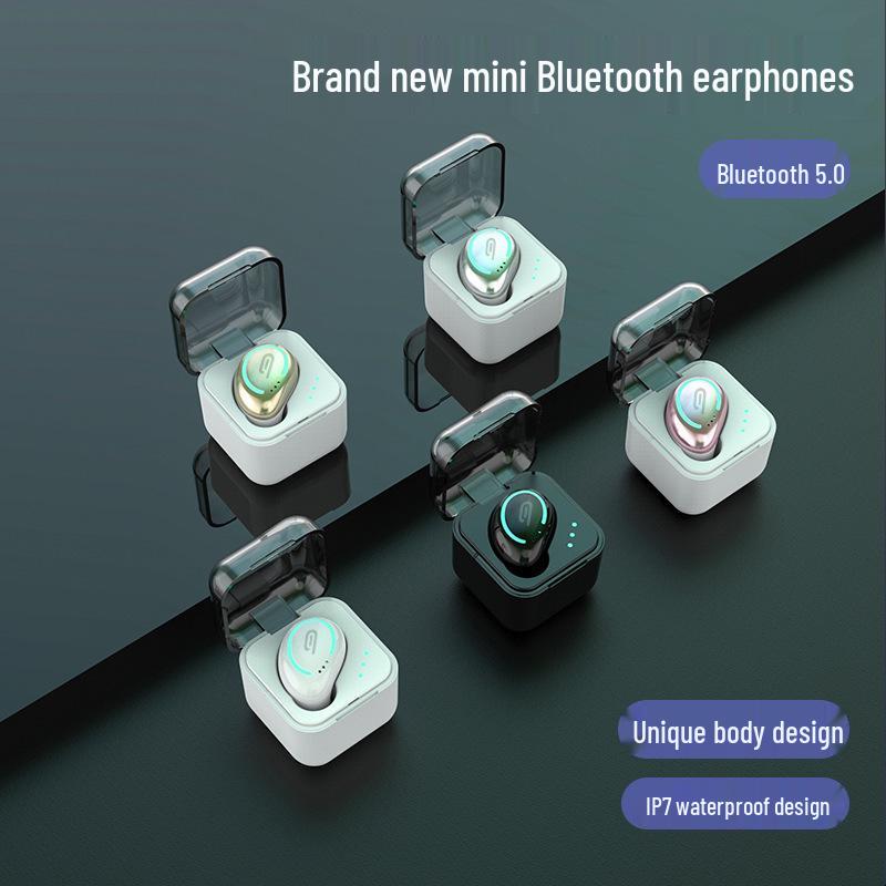 B8 Мини-невидимые TWS Bluetooth-наушники с шумоподавлением и зарядным кейсом