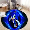 Sonic Band Printed Chair Rug for Home Office Use, Living Room Kitchen Game Room Round Carpet