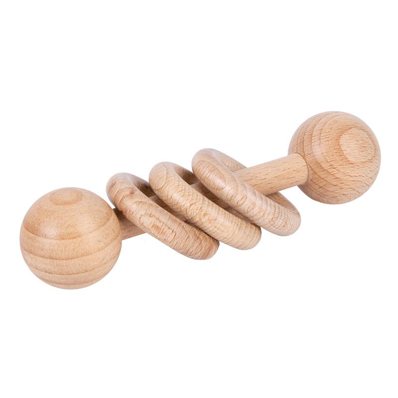 Montessori Enlightenment Early Education Toys For Infants And Toddlers Babies Can Chew Wooden Hand Rattles To Soothe And Grasp Educational Toys