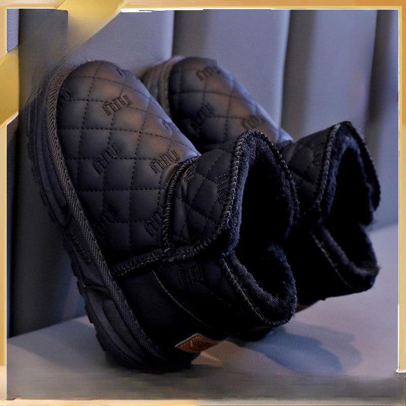 Детские зимние ботинки для девочек и мальчиков, детская зимняя обувь, детские уличные теплые плюшевые ботинки, ветрозащитные водонепроницаемые детские ботинки с хлопковой подкладкой