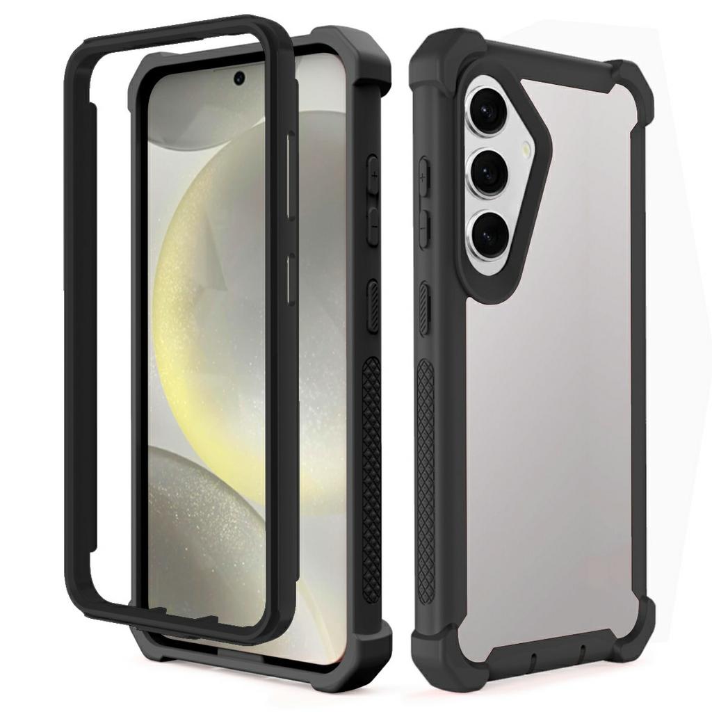 For Samsung Galaxy S24 Case Clear Detachable 2 in 1 Shockproof TPU + PC Phone Back Cover