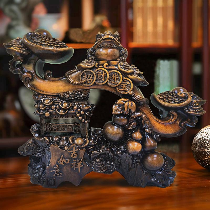 Благоприятные украшения на удачу Золотая жаба Тыква Украшения Домашний декор Гостиная Фойе Переезд Новый дом Подарок на открытие магазина