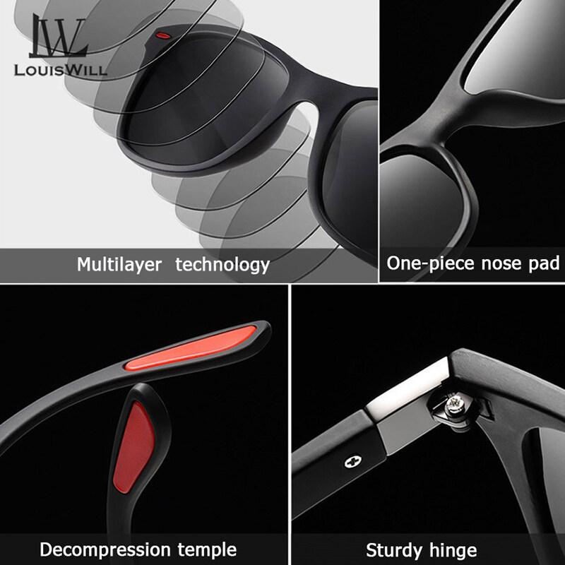 Мужские солнцезащитные очки, поляризационные солнцезащитные очки UV400, солнцезащитные очки дневного и ночного использования двойного назначения, безопасные для вождения, очки ночного видения, легкие очки