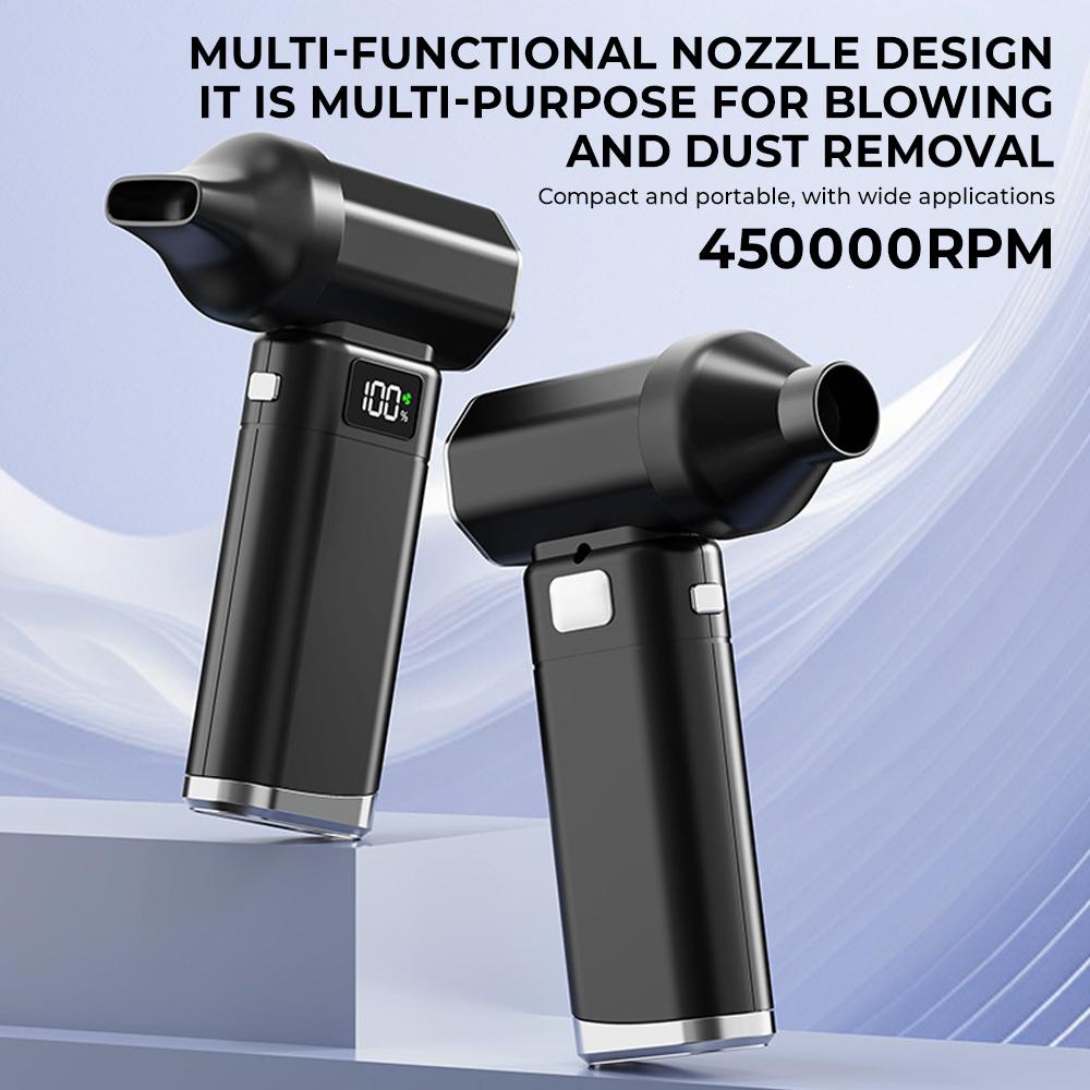 8000 мАч Воздуходувка 450000 об/мин Мини Турбо Реактивный Вентилятор Высокоскоростной Турбо Мощный Вентилятор 52 м/с Бесщеточный Двигатель Ручной Канальный Вентилятор для Чистки ПК