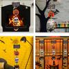 1PC New Halloween Decorations New Wooden Door Hanging Pumpkin Ghost Hanging Creative Hanging Ornaments