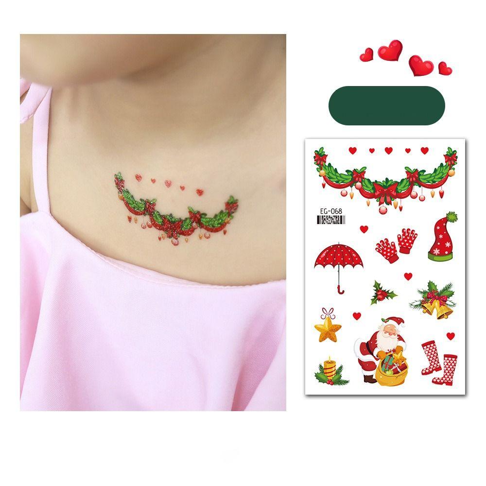 Боди-арт Временная тату-наклейка Долговечная Рождественские подарки Рождественские наклейки Ребенок