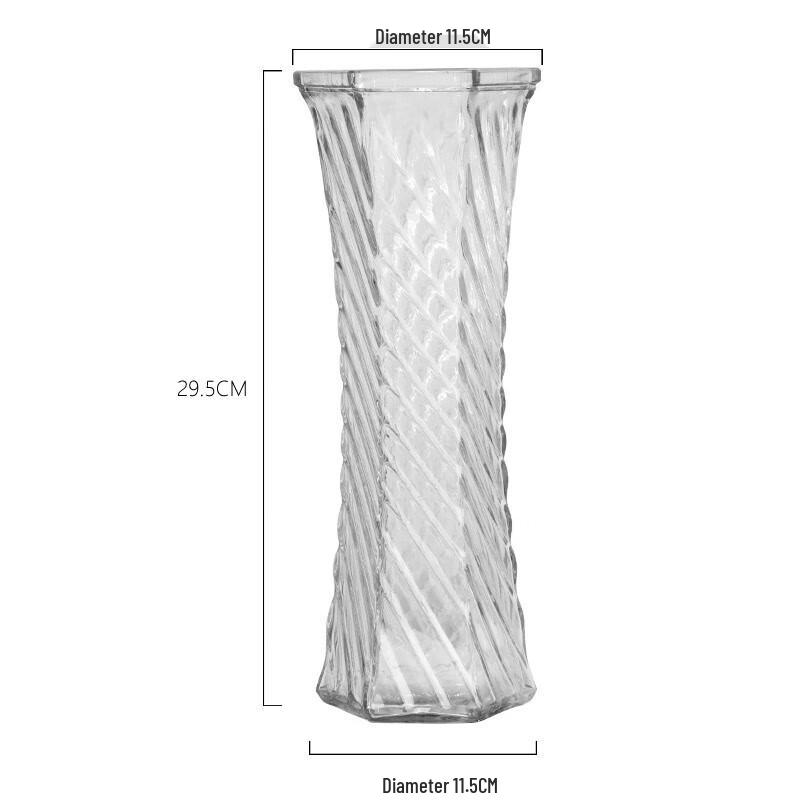 Hexagonal Glass Flower Vase
