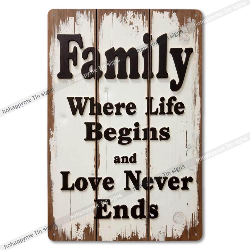 Retro Metal Signs Christmas Quotes Home Decor Wall Art Vintage Tin Plaques Family Holiday Decoration