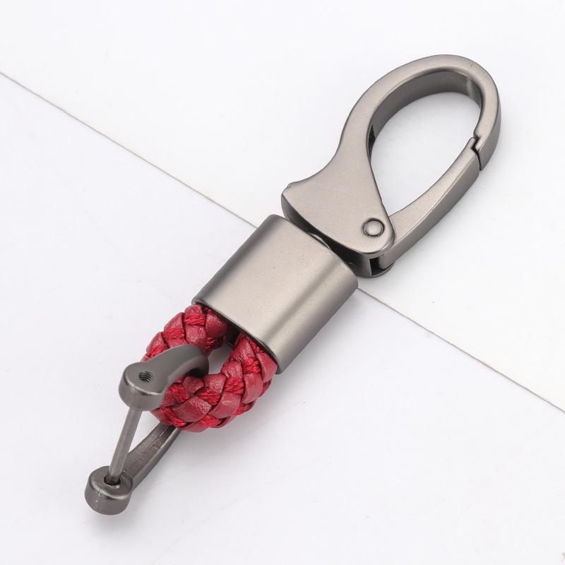 Плетеный брелок из кожи и металла: Прочный аксессуар для мужчин и женщин