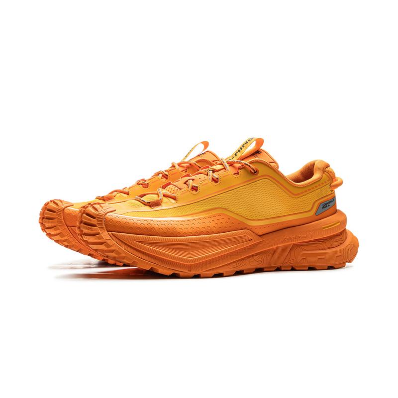 Li Ning CF водонепроницаемые амортизирующие прочные светоотражающие низкие походные ботинки унисекс желтые оранжевые AHTU023-6