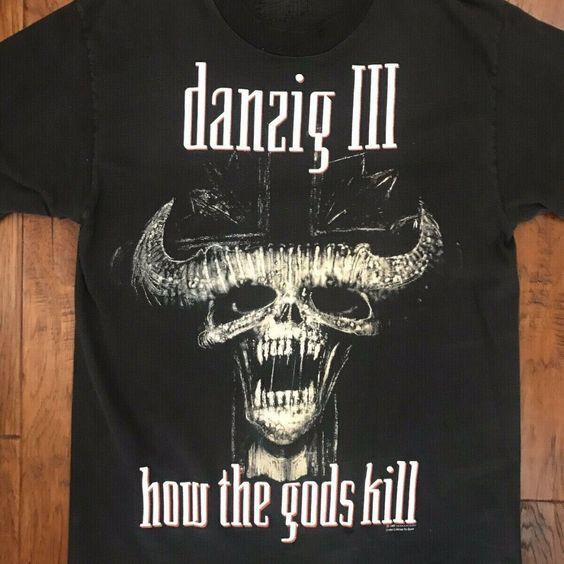 Unisex shirt Cotton Oversize Large Size Danzig III How The Gods Kill T shirt Full Size S-5XL FH74