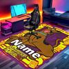 Custom Name Personalized Scooby Print Carpet, Versatile Home Decor Rug, for Playroom, Apartment, Balcony, Entryway, Hallway Gift