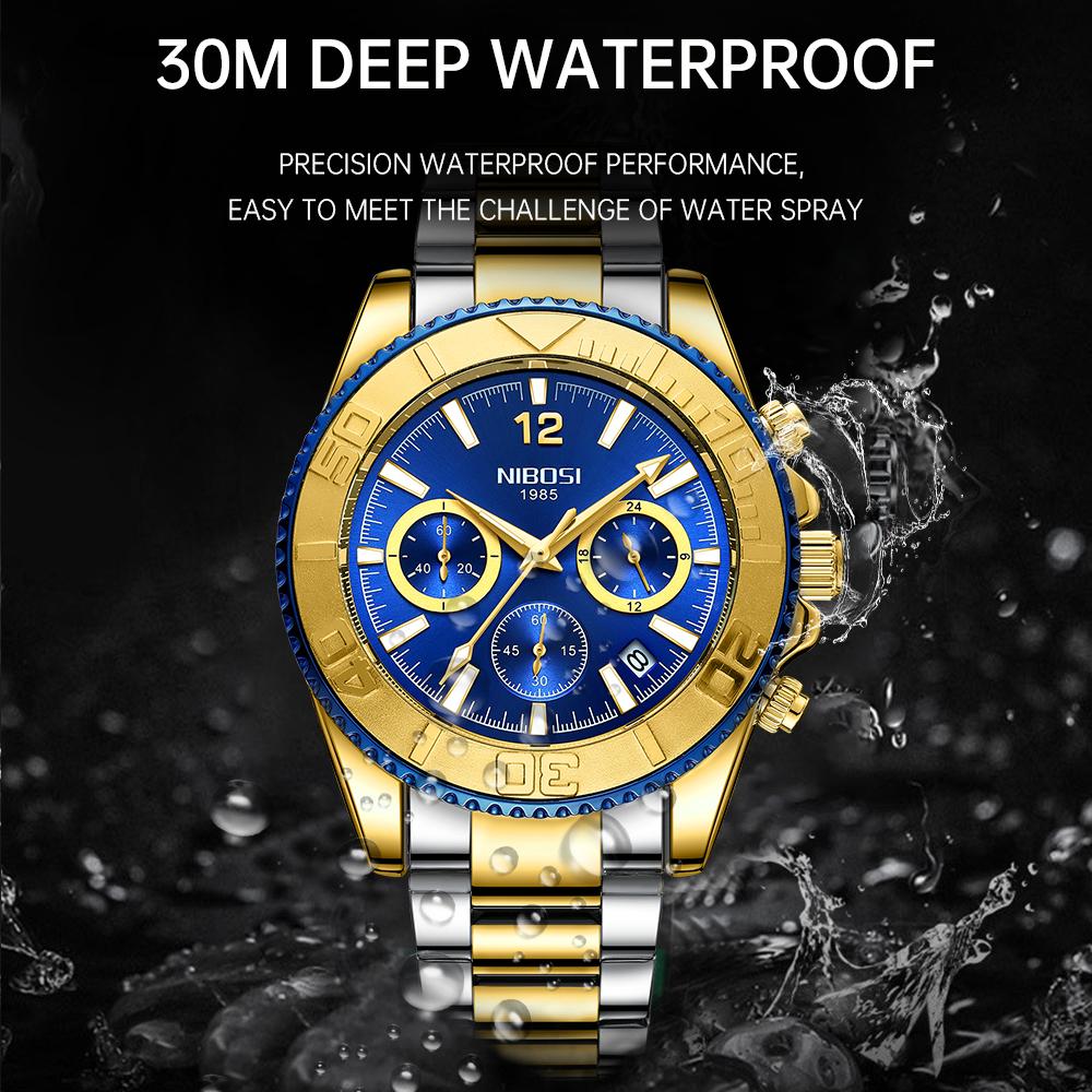 Роскошные деловые мужские часы с хронографом из нержавеющей стали с большим циферблатом, кварцевые часы с подсветкой, наручные часы Relogio Masculino