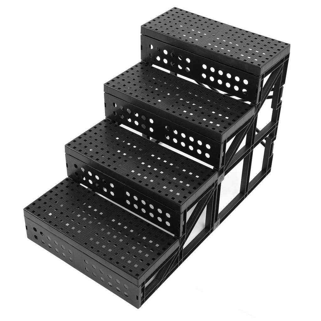 Dog Stairs Slip Resistant Dog Stairs Adjustable Height Foldable Pets Stairway Step for High Bed and