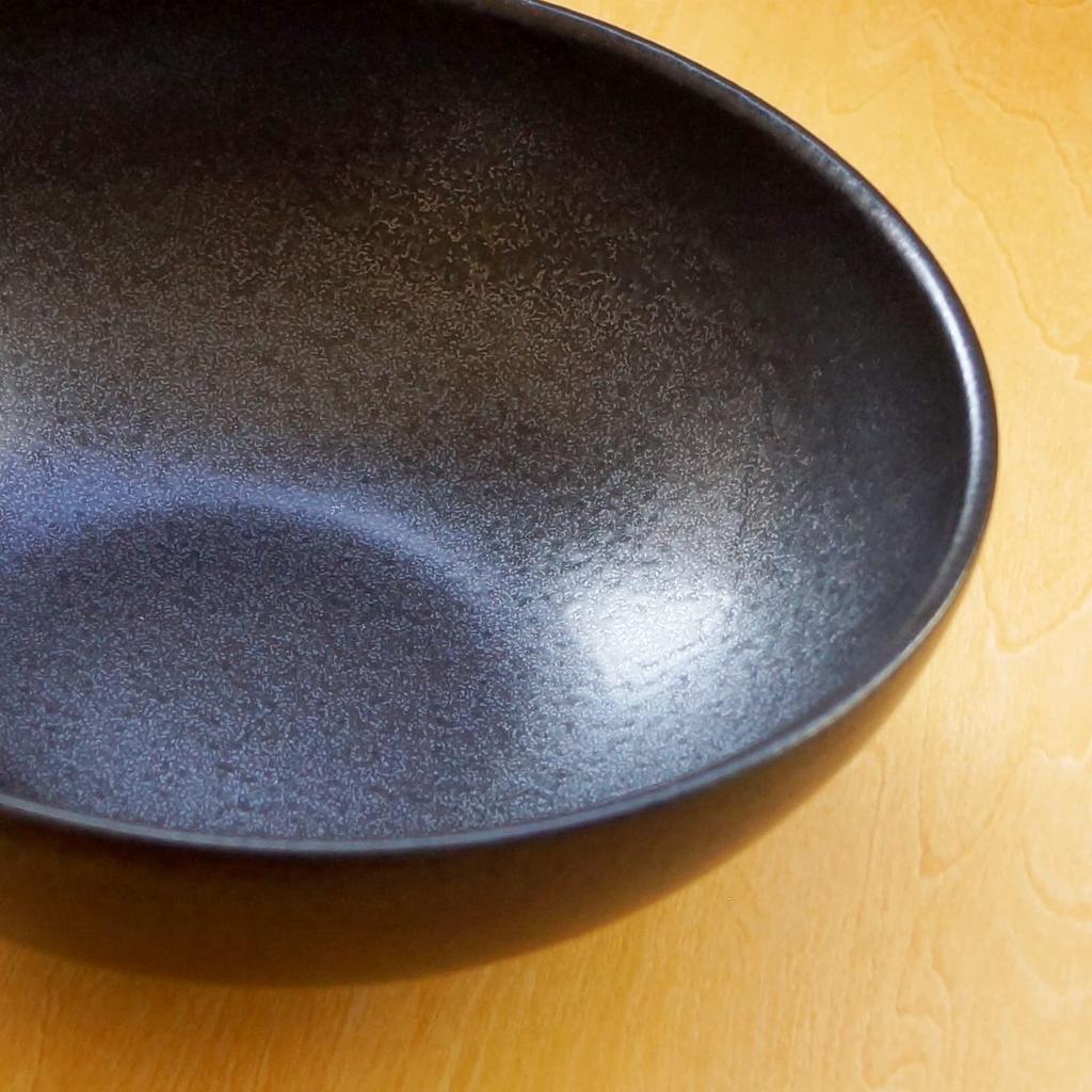 Миска для лапши OGURA, матовая черная, японская посуда Mino Ware, миска, миска, большая миска 21,5 см