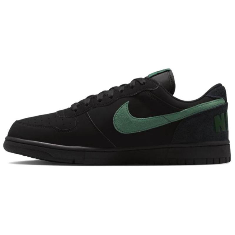 Nike Мужские низкие кеды Big Lux Черно-зеленые 854166-008