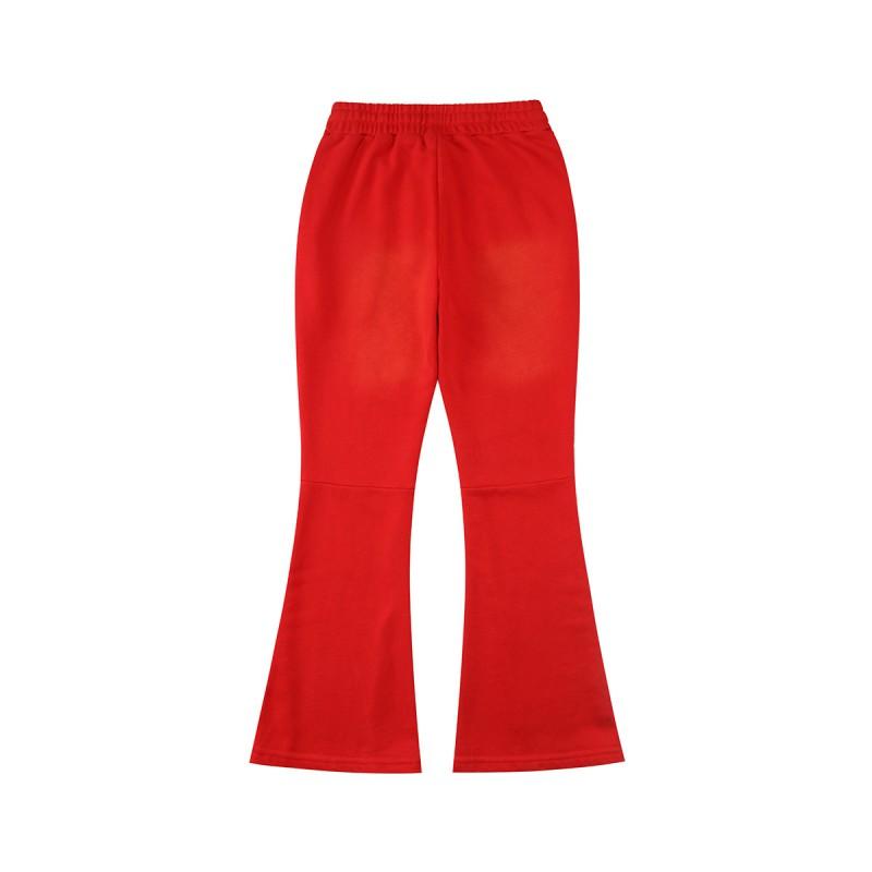 American Streetwear MIXED EMOTION Cotton Terry Flared Sweatpants 360GSM Casual Pants
