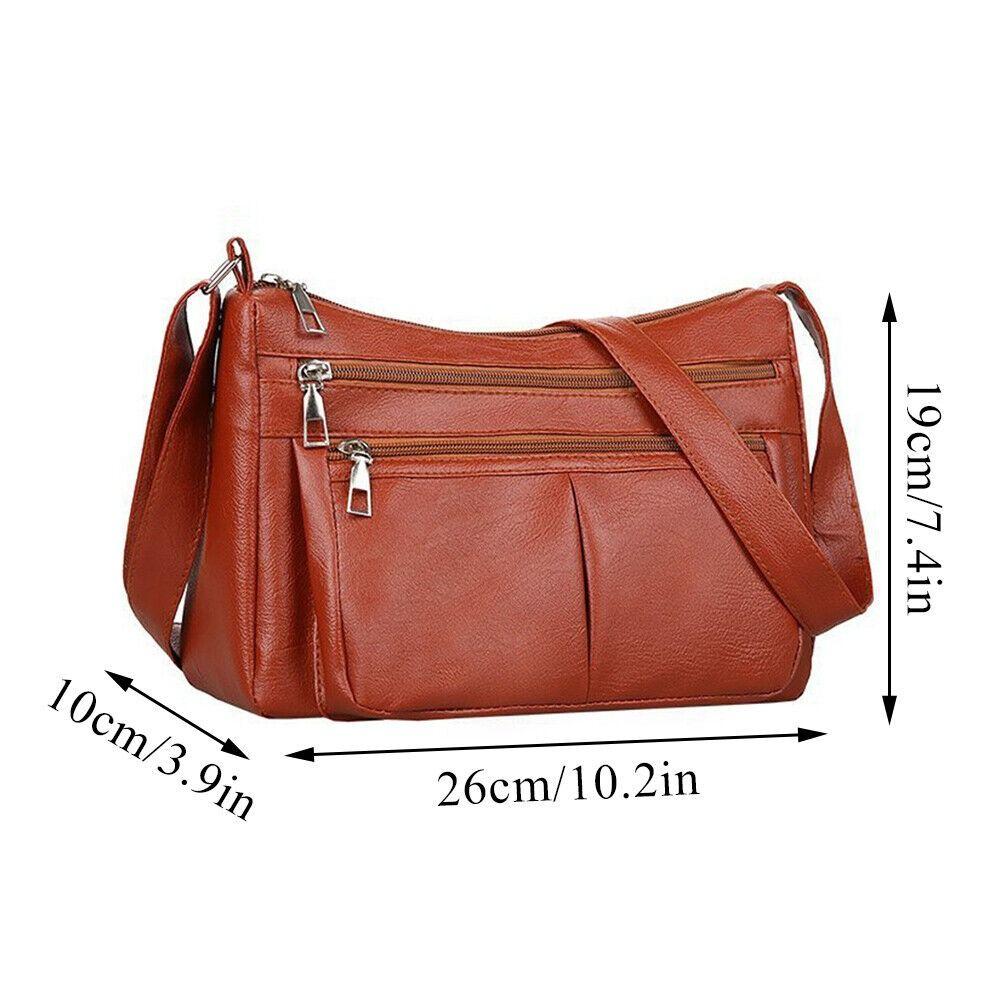 Casual Faux Leathe Womens Shoulder Bags Water Resistant 4 Color Messenger Bag Handbag Womens