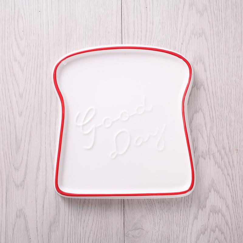 Creative Lovely Ceramic Tableware Plate Bread Toast Steak Plate Fruit Plate Dessert Plate
