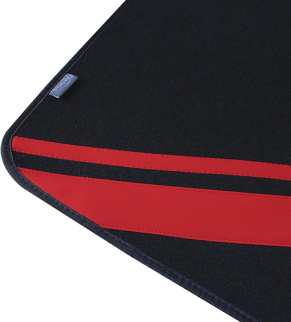 FH Group Group Red Car Floor 65 X 33 X Universal Full Set of Carpets and Faux Leather for and Trucks Imported from F14501RED (FH International) Mats,