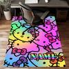 Custom HelloKitty Mat Personalized Name, Polyester Washable Indoor Entryway Rug, Gift for Christmas, Easter, Thanksgiving Day
