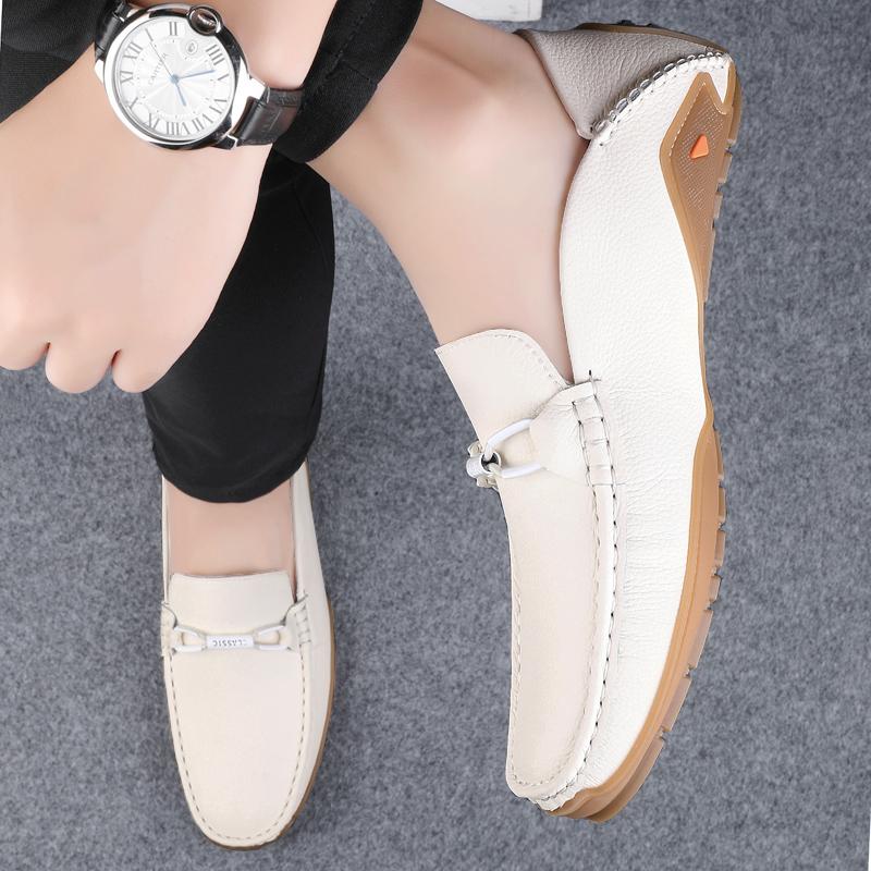 Модный Роскошный Бренд Мужская Обувь из Натуральной Кожи Повседневная Летняя Новая Мода Ручной Работы Лоферы Повседневные Балетки Противоскользящие Износостойкие Кроссовки Обувь